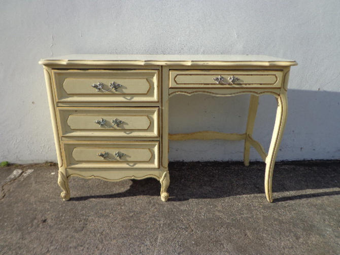 Desk Vanity Table French Provincial Antique Queen Anne Writing