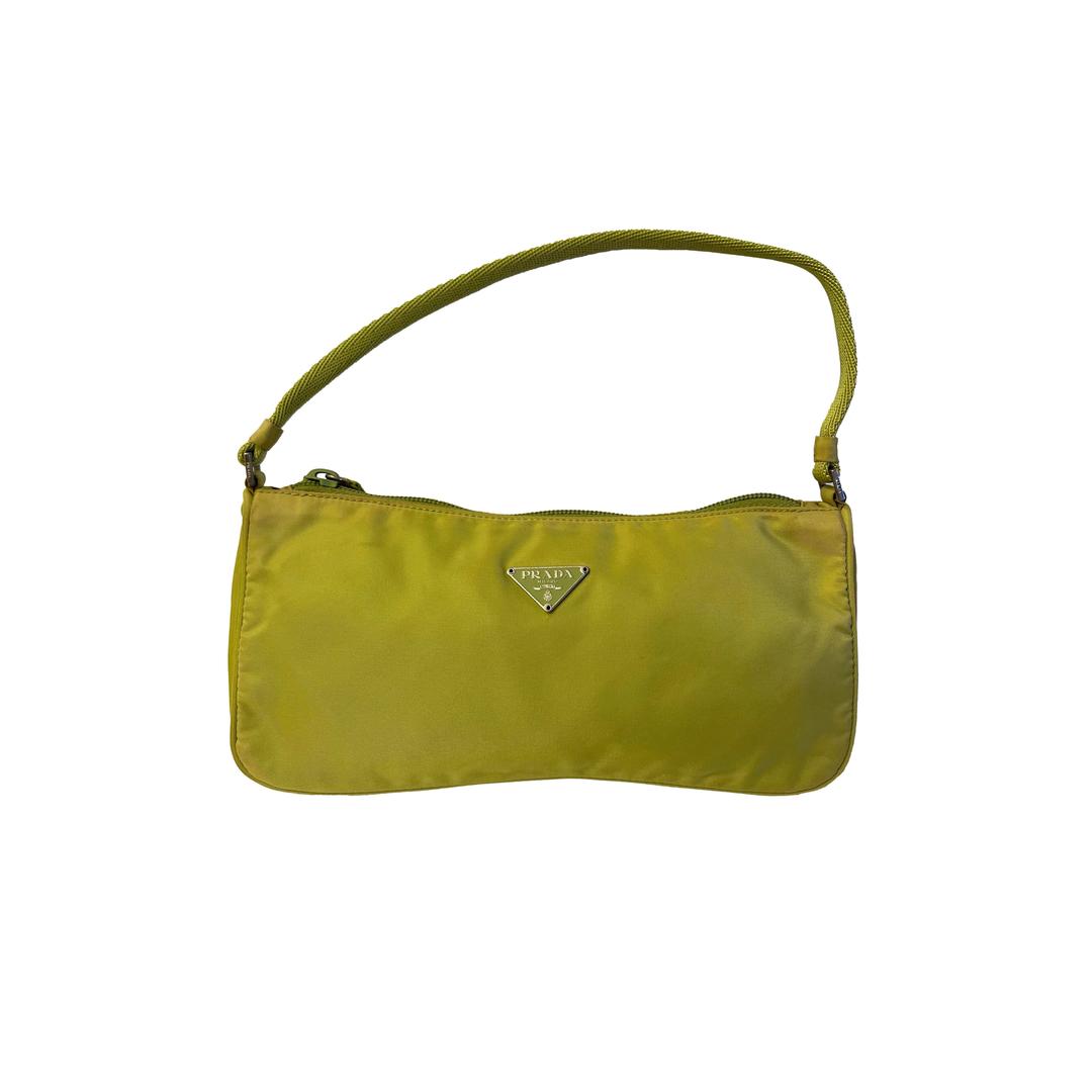 Prada Lime Nylon Tote at 1stDibs