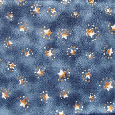 Vintage Home Spun Christmas Fabric Stars Print Carol Endres for Spectrix 1/2 Yd 