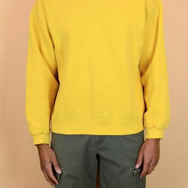 CLEARANCE Vintage Yellow Pullover Crewneck Sweater Sweatshirt 80s 90s 