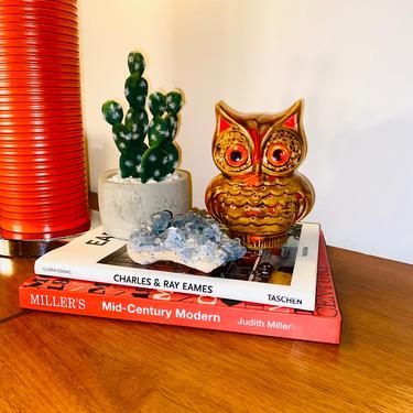 Mid Century Ceramic Owl Lamp, Retro Owl Light, Vintage Owl Decor, Mid Century Decor 