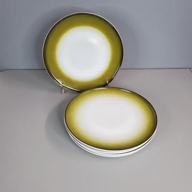 One Large Fire King Anchor Hocking 12" Avocado Green Dinner Plates 