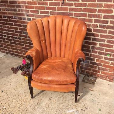 Best antique channel back chair ever- in time tested leather