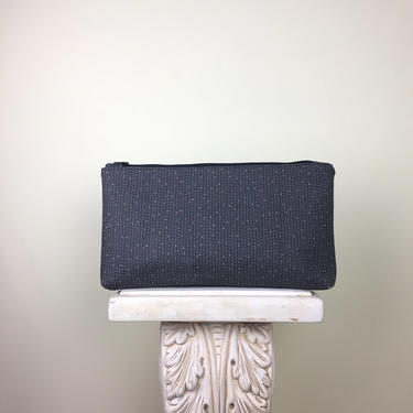 Upcycled bag, gray Zipper Bag, vegan bag 