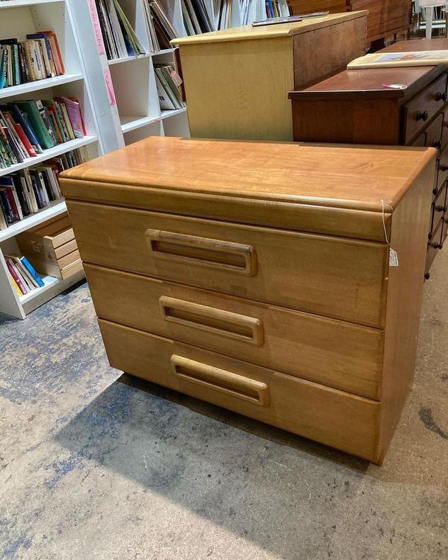 A mid century classic! Cobalt Ball 3 drawer low chest. 42” x 19” x 34.5”