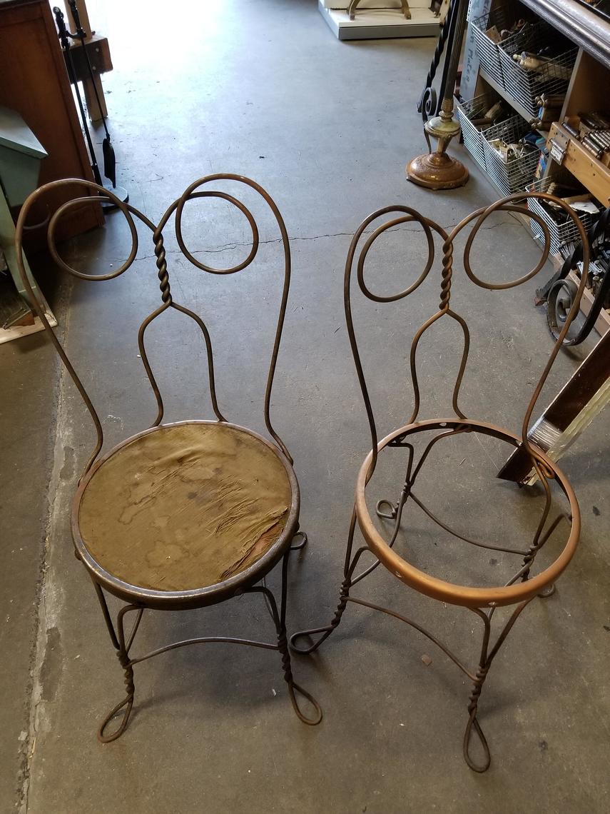 Vintage 1930s Ice Cream Parlor Chair and Kit Earthwise Architectual Salvage Seattle Seattle WA