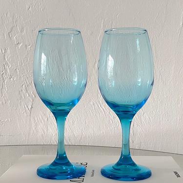 Aqua Wine Glasses