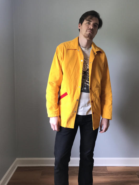 Mens yellow hot sale corduroy jacket