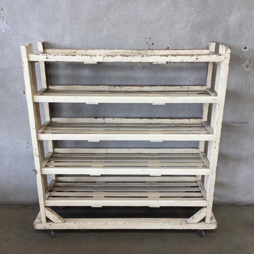 Vintage Industrial Shoe Rack with Wheels Urban Americana Long Beach, CA