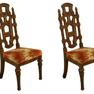 Stanley Furniture Set Of Four Jacobean Style Dining Side Chairs 02140-0120 