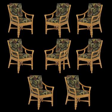 Single Strand Ring Back &amp;quot;Concord&amp;quot; Chair Rattan Dining Armchair, Set of 8 