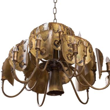 Tom Greene Brutalist Chandelier for Feldman Lighting