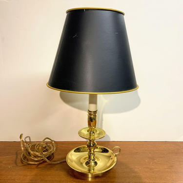 Vintage Brass Candlestick Lamp