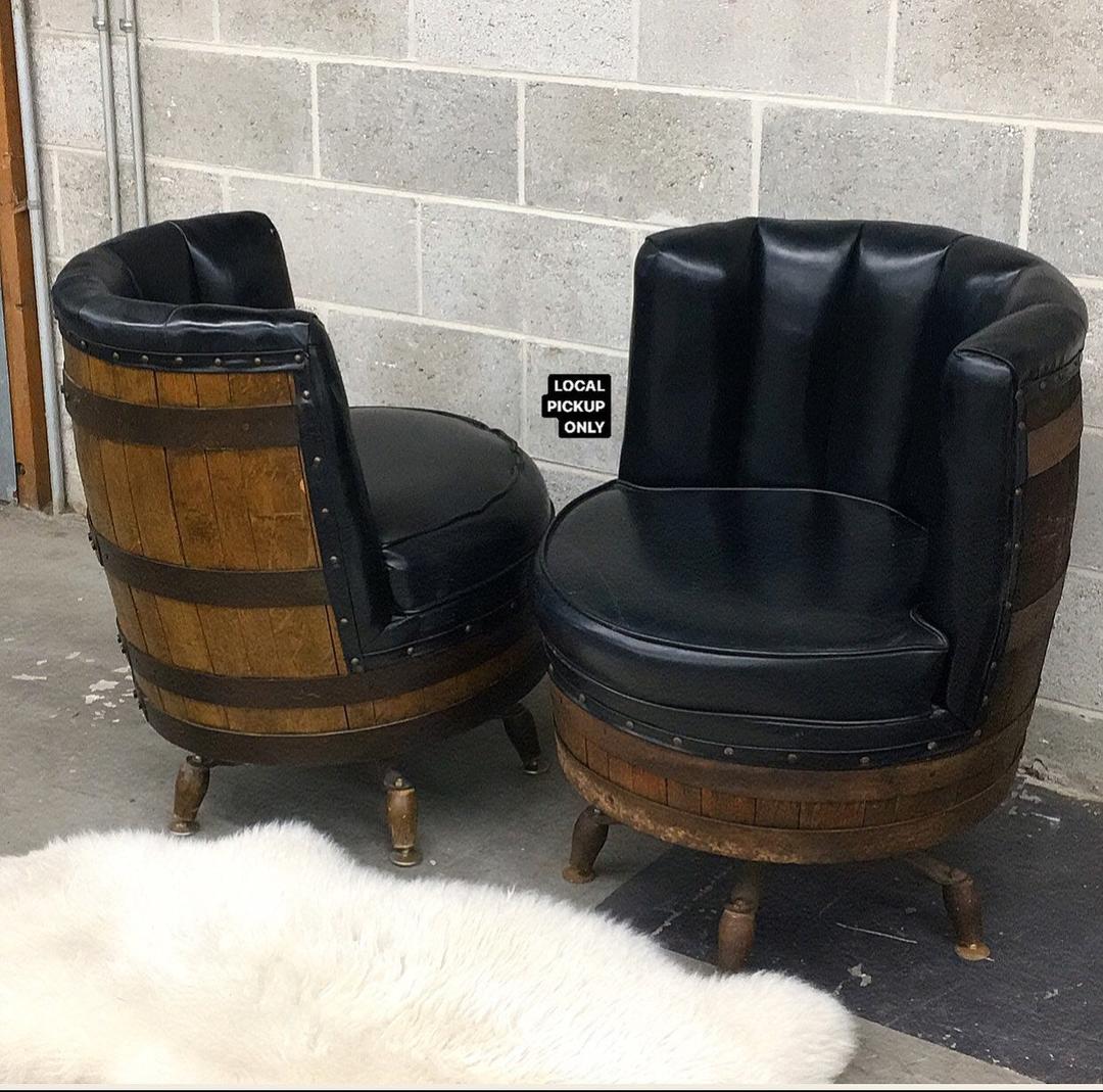 Vintage whiskey best sale barrel chairs