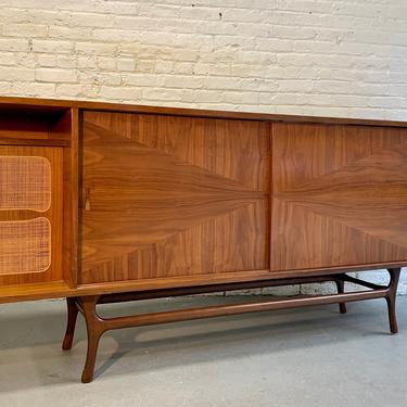 Extra LONG Mid Century MODERN Walnut Stereo Cabinet / CREDENZA / Media Stand 