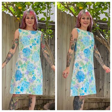 Vintage 1960’s Pastel Blue and Green Dress 