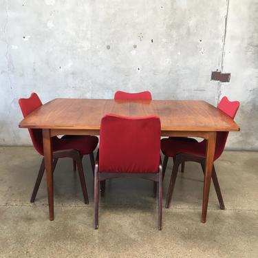 Mid Century Drexel Declaration Dining Table &amp; Four Chairs
