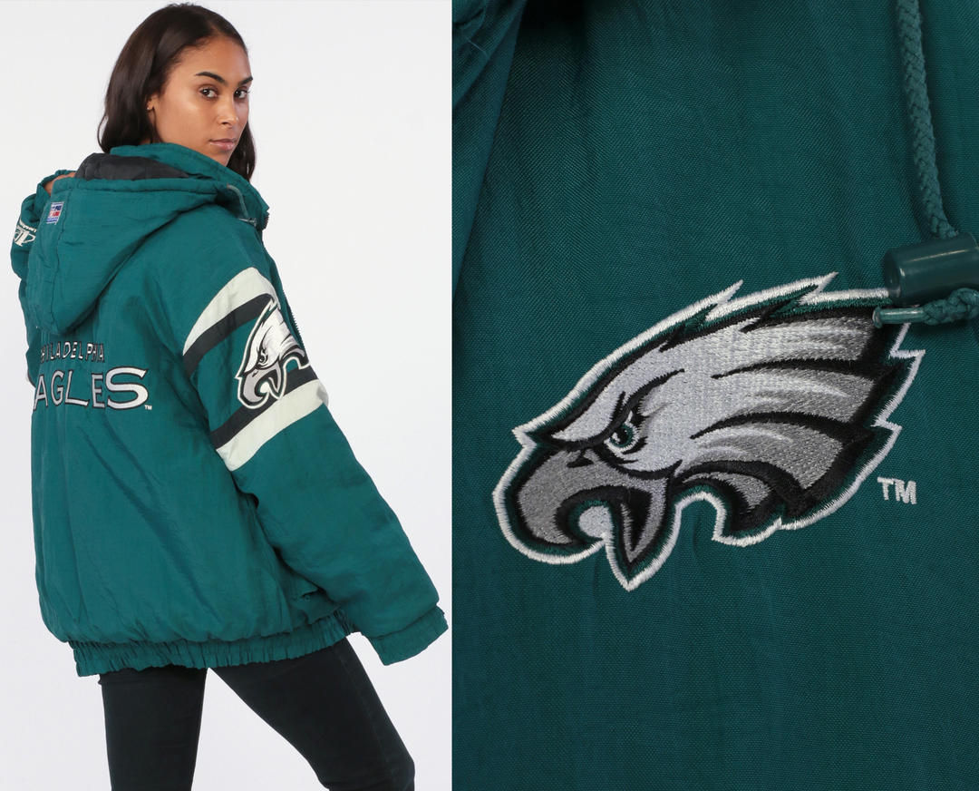 NFL, Jackets & Coats, Philadelphia Eagles Nfl Football Zip Up Fleece  Lined Hoodie Mens L