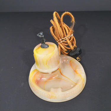 Akro Agate Ashtray & Lighter