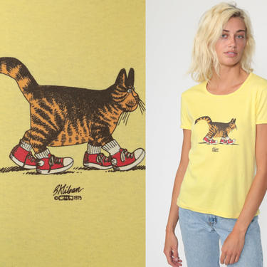 Kliban Cat Shirt Crazy Shirts Tshirt 70s Baby Tee Sneakers