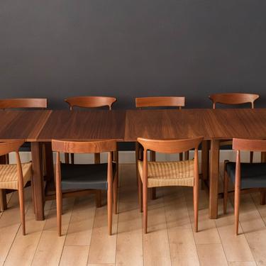 Mid-Century Modern Walnut Extending Drop Leaf Dining Table 