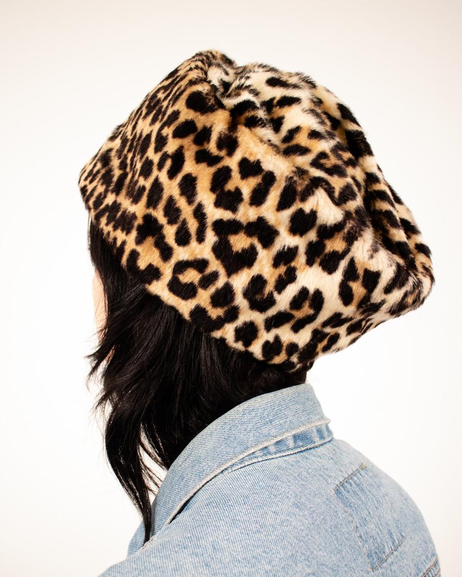 1960's asymmetrical leopard print pillbox hat Erin Templeton