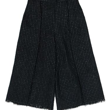 Proenza Schouler - Black Tweed Wide Leg Culottes Sz 8