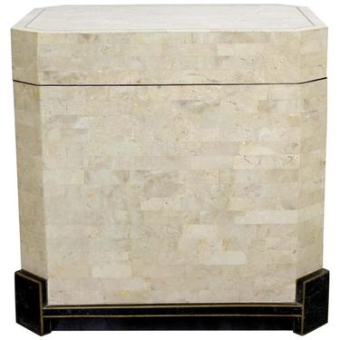 Contemporary Modern Robert Marcius Casa Bique Tessellated Fossil Stone Chest 80s 