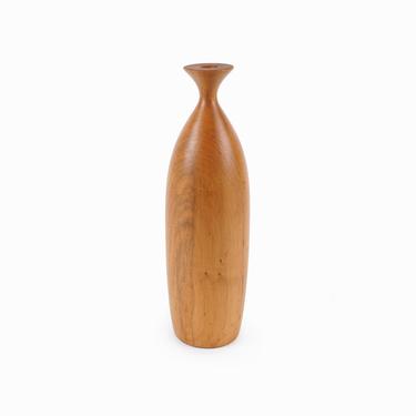1979 George Biersdorf Wooden Vase Hardwood Hand Turned 