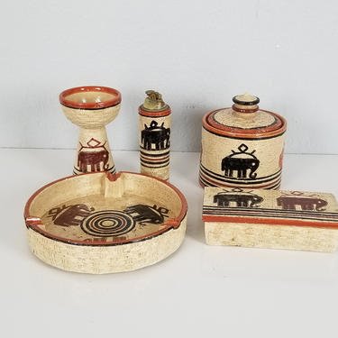 1960s Italian Mid-Century Bitossi Raymor Art Pottery - Set of 5. 