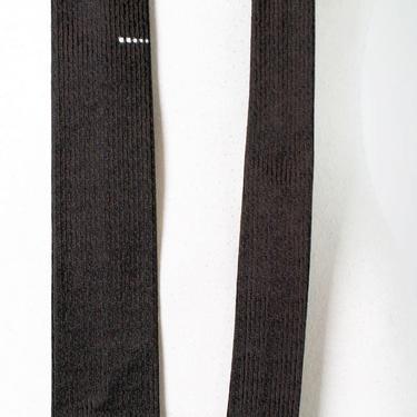 Vintage Black Skinny Tie, Mens 1950's, 1960's Necktie, Rat Pack, Beatnick, Geometric, Mid Century Vintage Suit 