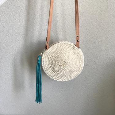 Mini circle rope hip bag, circle crossbody bag 