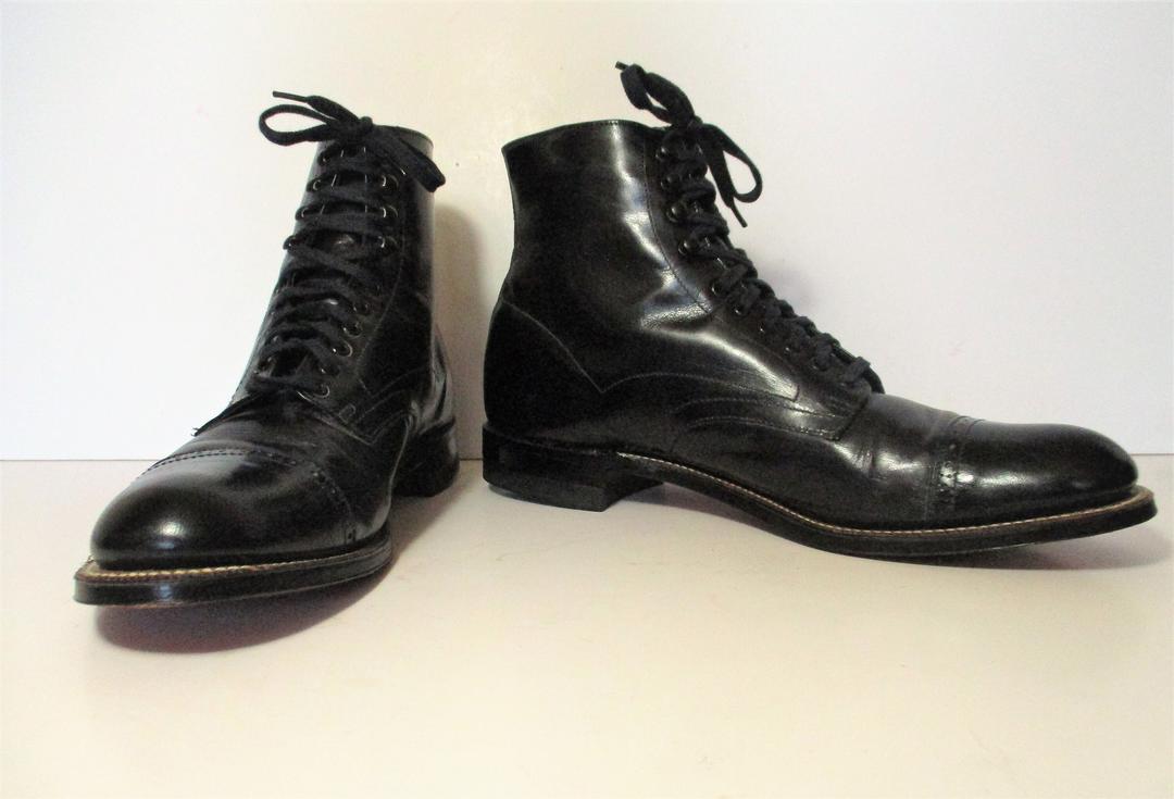 Vintage 80s Stacy Adams on sale Ankle Boots, 9 1/2D Men, Mens Ankle Boots, Lace Up