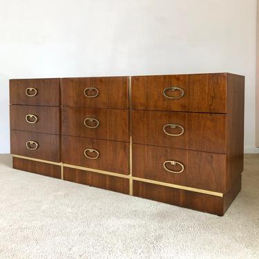 mid century Founders walnut 9 drawer dresser danish modern 