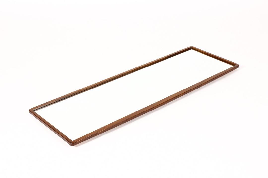 Danish Modern / Mid Century Teak Framed Vanity Mirror — Slender