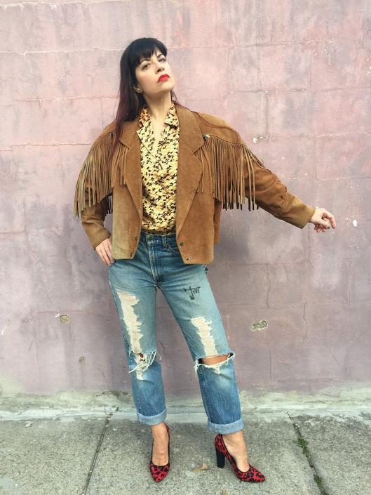 80s 2024 fringe jacket