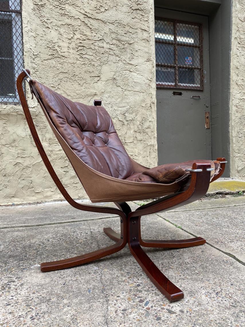 Mid century lounge chair Danish modern sling chair Sigurd Russell
