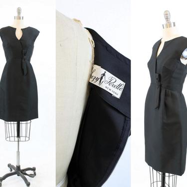 50s Suzy Perette dress xs | vintage silk bow dress 