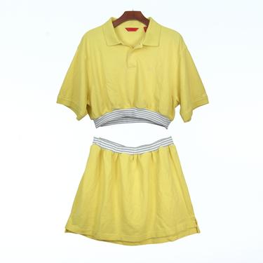2pc Yellow Izod knit polo dress