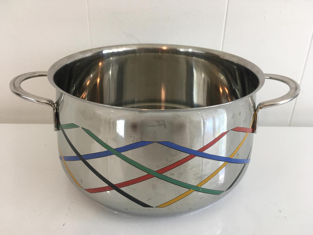 Vintage Asta Silver Rainbow Pot Saucepan Made in Germany MidCentury