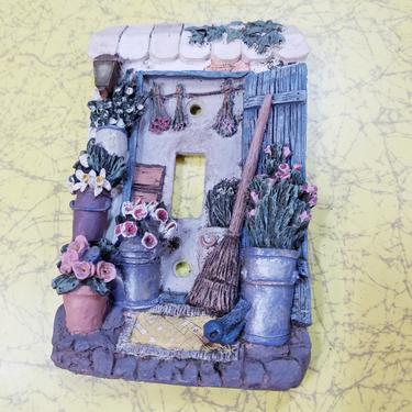 Resin flower shop switch plate 3 x 5.25