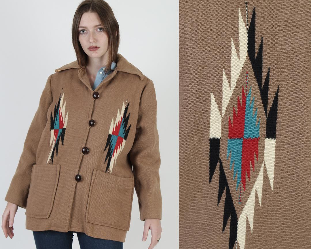 Ortrgas Chimayo Jacket / Native American Southwestern Wool