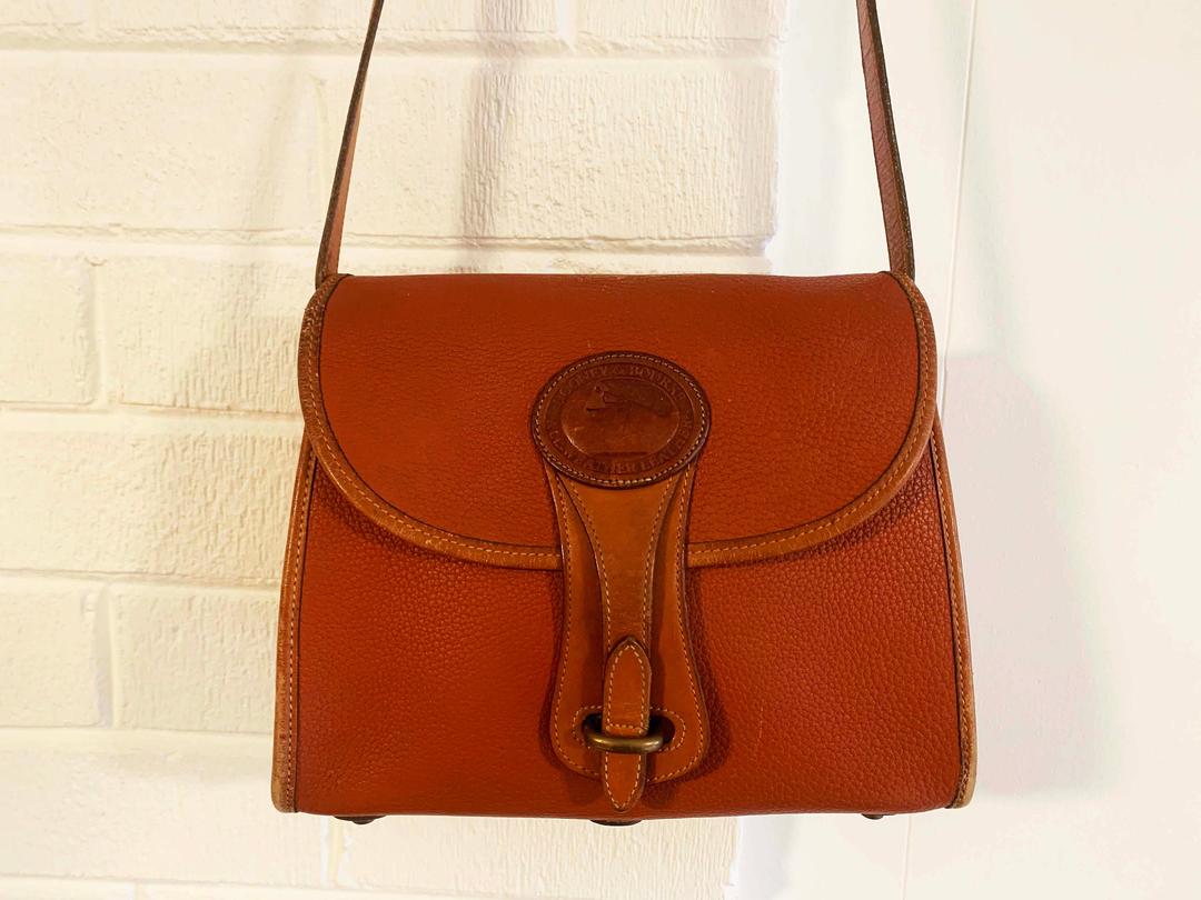 80's Dooney and Bourke over and under taupe crossbody purse