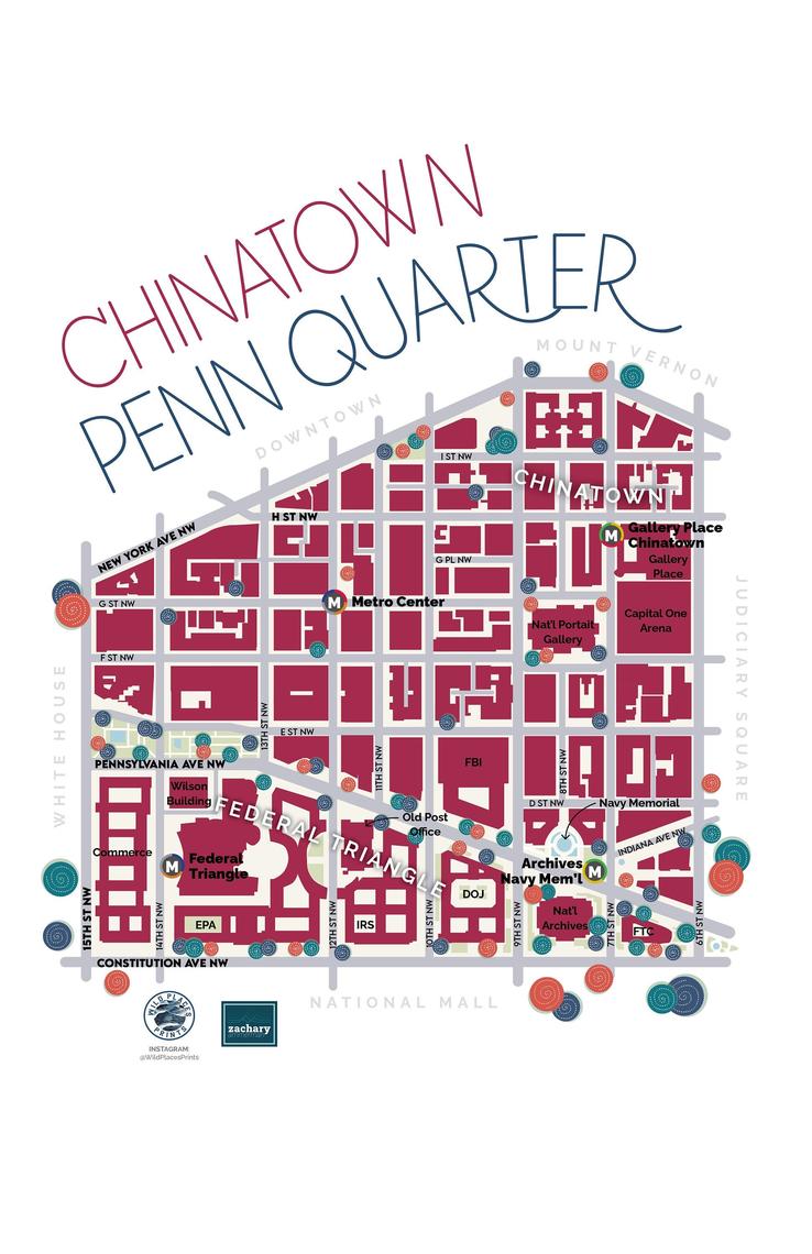 Penn Quarter Chinatown Federal Triangle Gallery Place 11x17