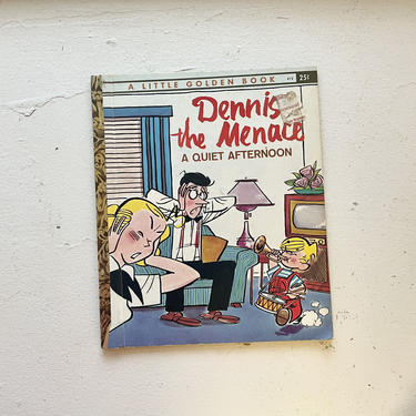 Vintage 1961 Little Golden Book &quot;Dennis the Menace, A Quiet Afternoon,&quot; Golden Press, Western Writing and Lithograph, New York 