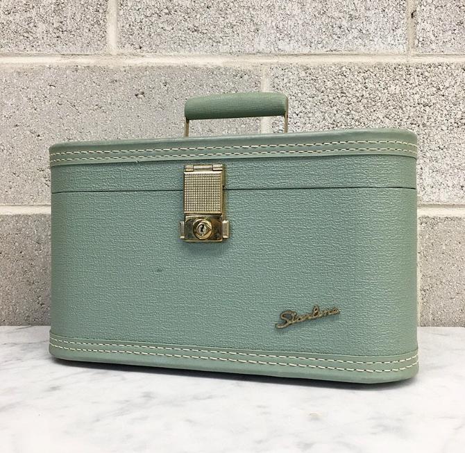 Vintage Train Case Retro 1950s Starline + Lady Baltimore + Mint Green + Retrospect Vintage