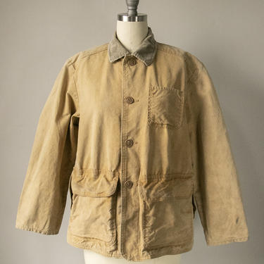 1960's Hunting Jacket Duck Fishing Canvas S 