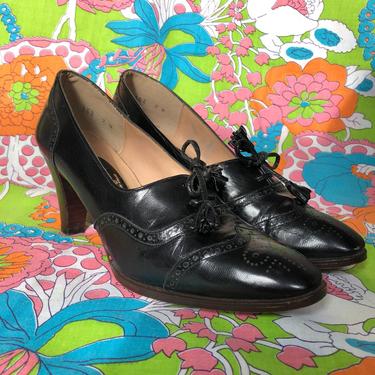 Coolheatvtg 70s Pappagallo Black Patent Leather