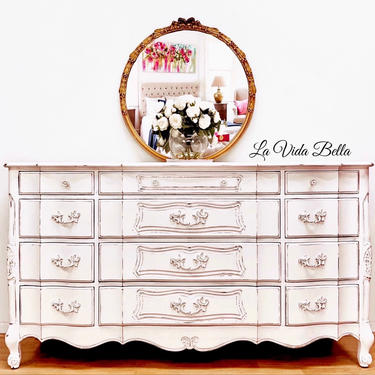 French Country Console, Buffet, Sideboard, Dresser, Entryway Piece, White, Rustic, Farmhouse, Nursery. 