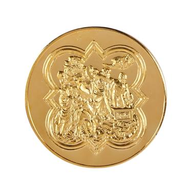 24k Gold Plated Bronze Medal Coin Sacrifice of Isaac Lorenzo Ghiberti Medal 